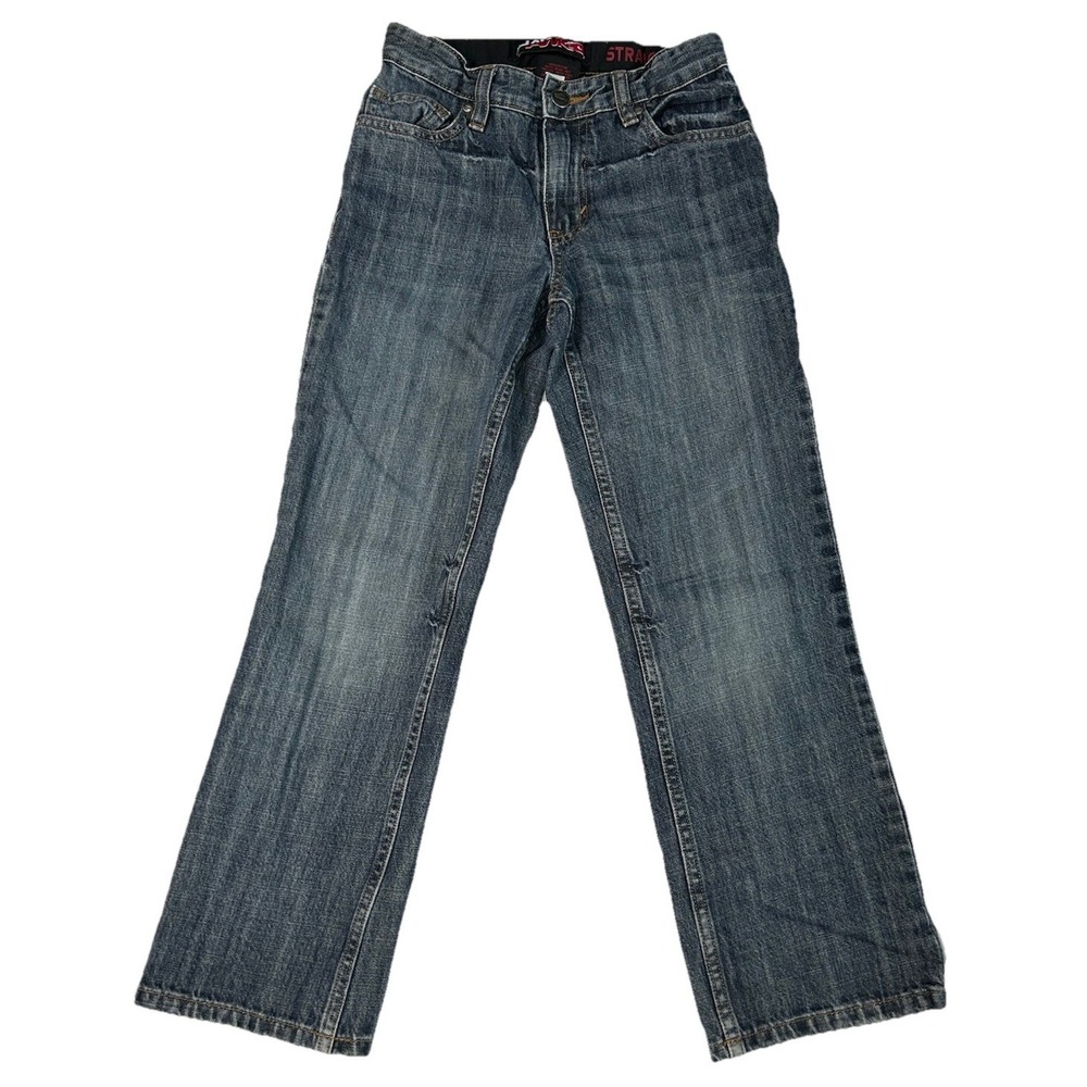 Tony Hawk Boys Denim Blue Jeans Size 10 Slim Straight Leg Prep Fade Style